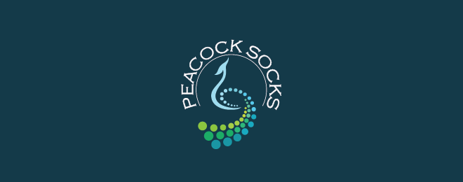 hình ảnh chim công trong thiết kế của Peacock Socks